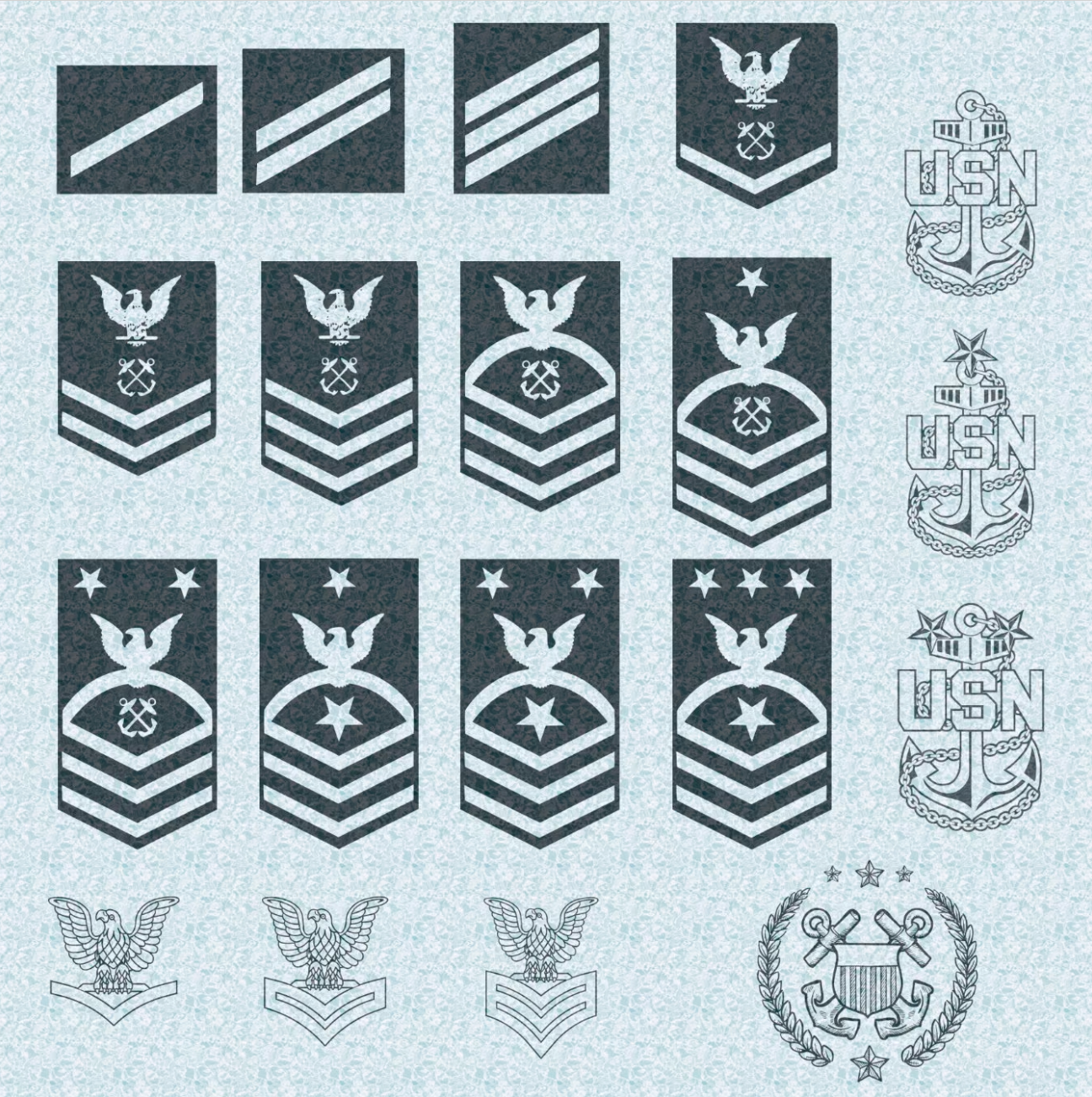 Navy Ranks - Center of the Universe Woodworking & Engraving