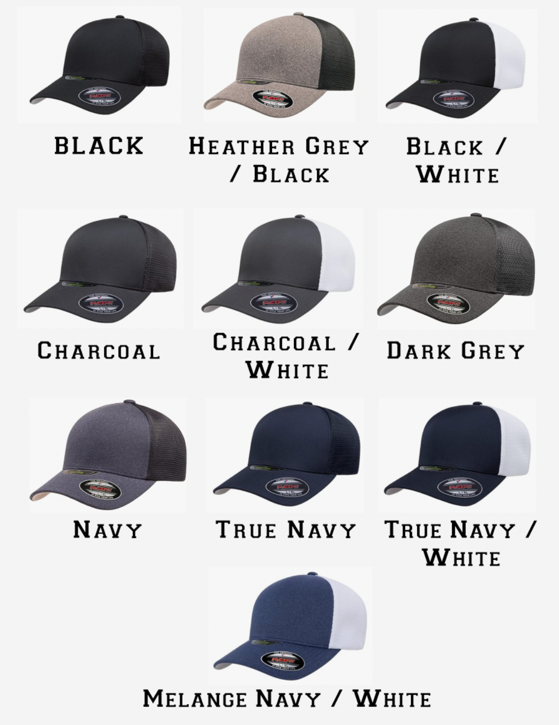 Cursive Passport - FlexFit Trucker Hat - Center of the Universe Woodworking & Engraving