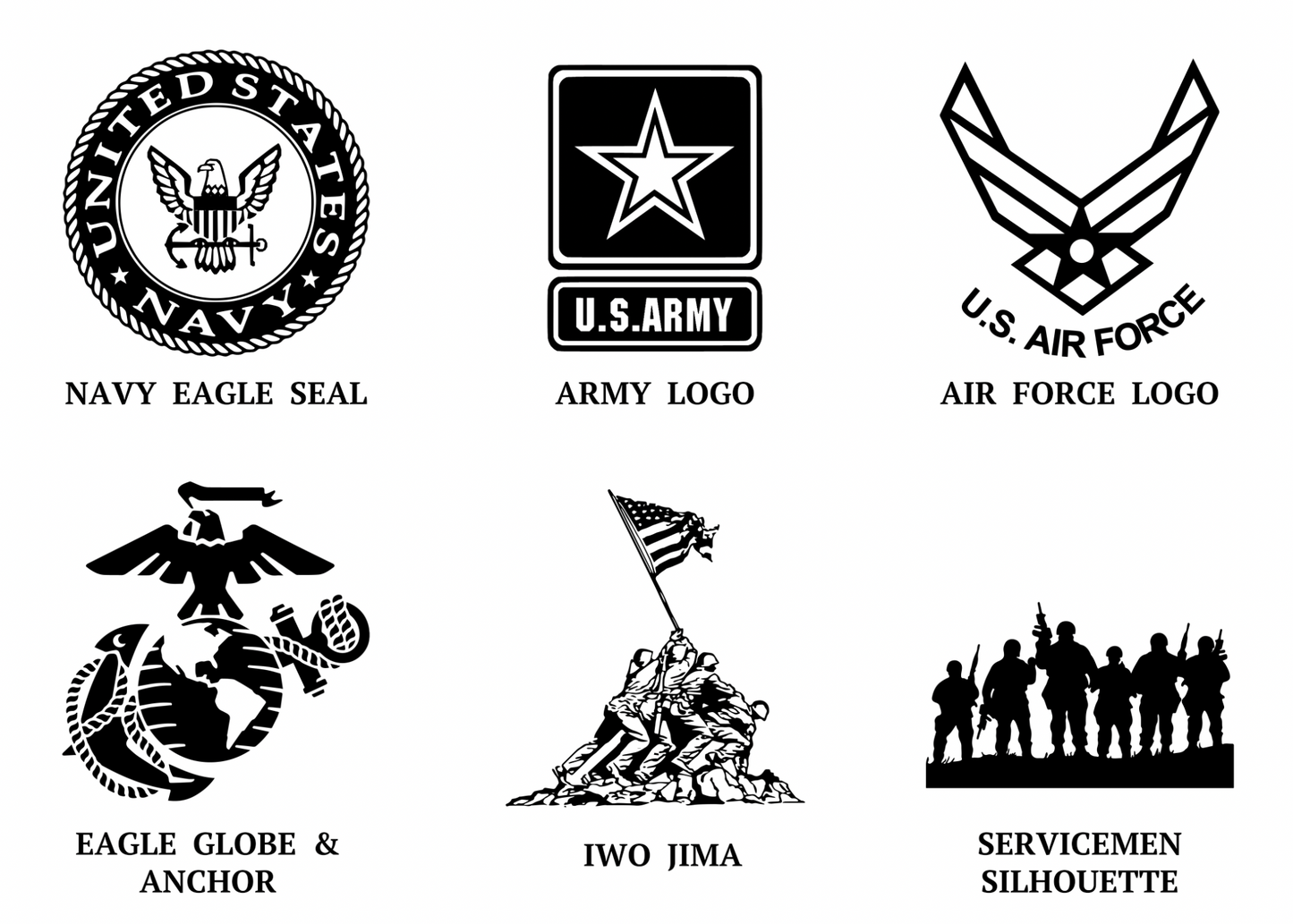 Military Slate Coasters - Center of the Universe Woodworking & Engraving