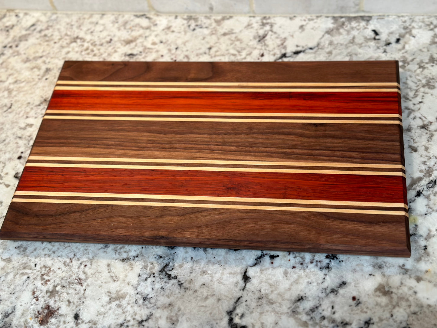 17 3/4" x 11"  Exotic Wood Cutting Board / Serving Board