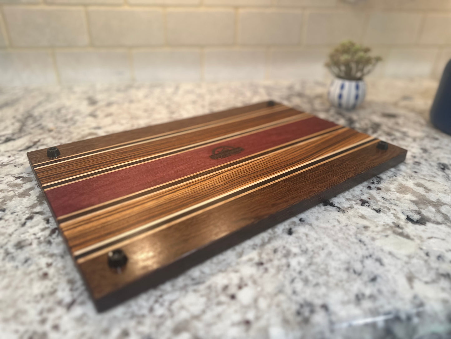 16" x 10"  Exotic Wood Cutting Board / Serving Board