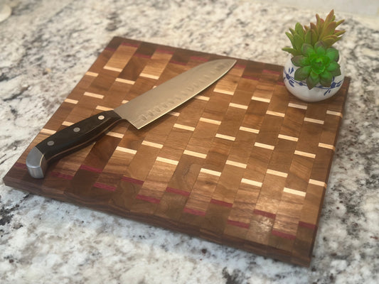 13" x 11"  Exotic Wood Cutting Board / Serving Board