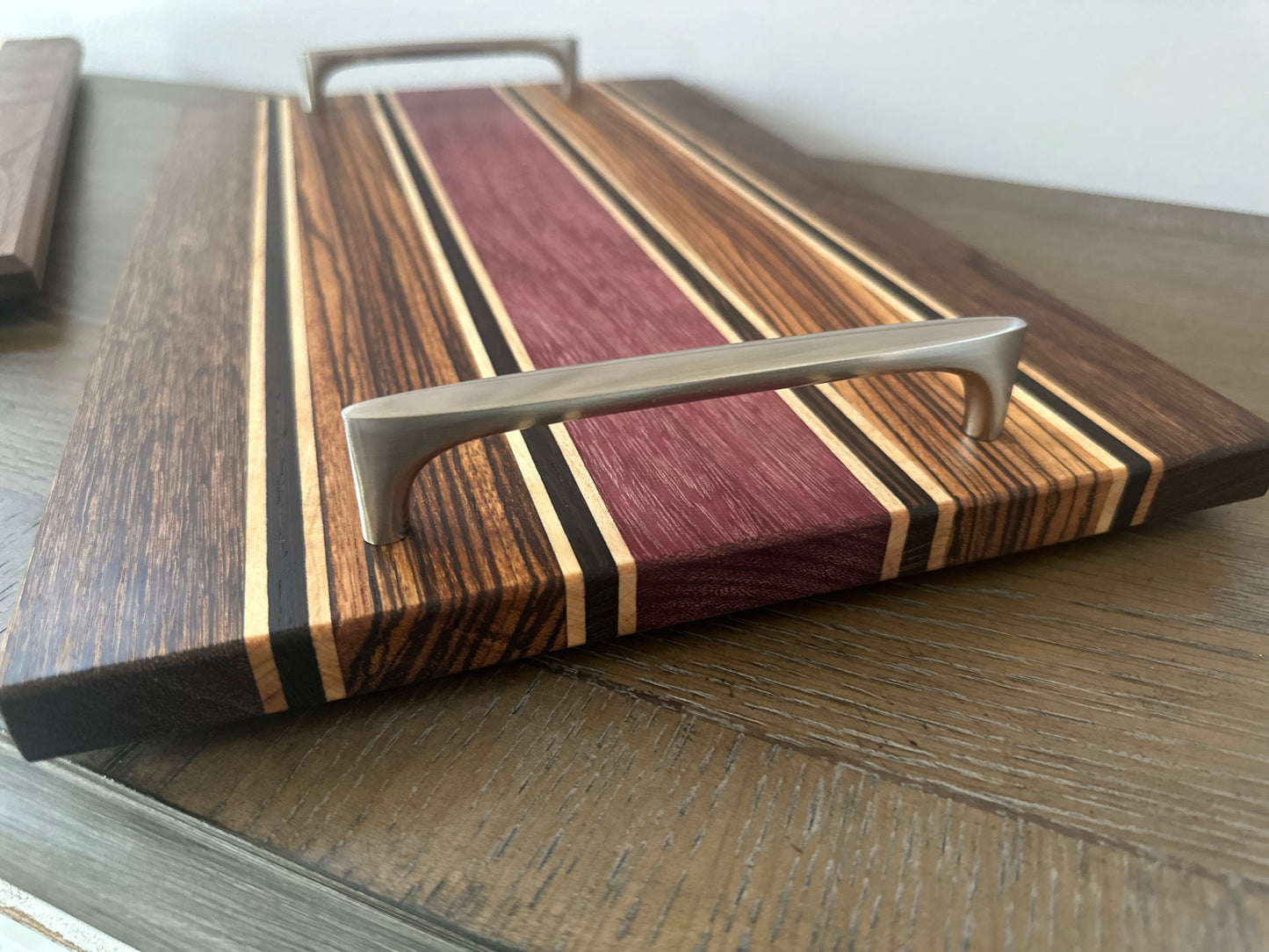 17 3/4" x 11"  Exotic Wood Cutting Board / Serving Board