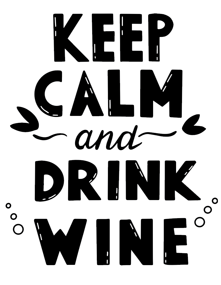 Keep Calm Drink Wine Aluminum Sign