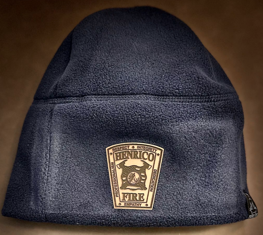 Custom Leather Patch - Fleece Beanies