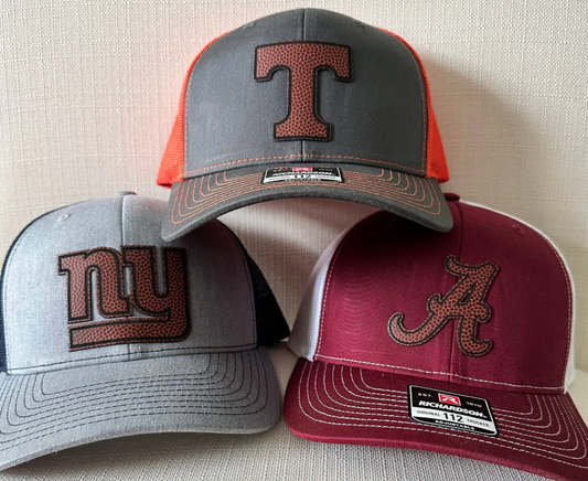 Sports Leather Hat Patches - Patch Only